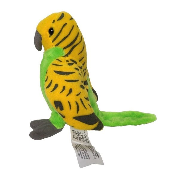 Fiesta Green Yellow Parakeet Bird Plush Stuffed Animal 6.5" - Picture 4 of 6